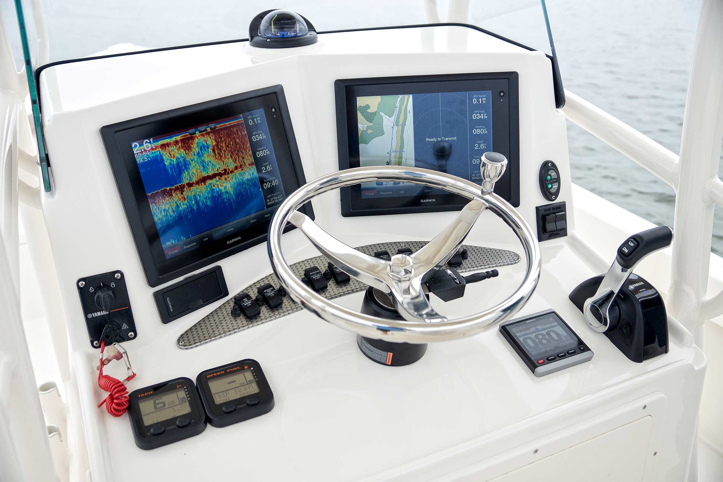 Sheaffer Marine Boat Electrical Navigation System Installed on a S240