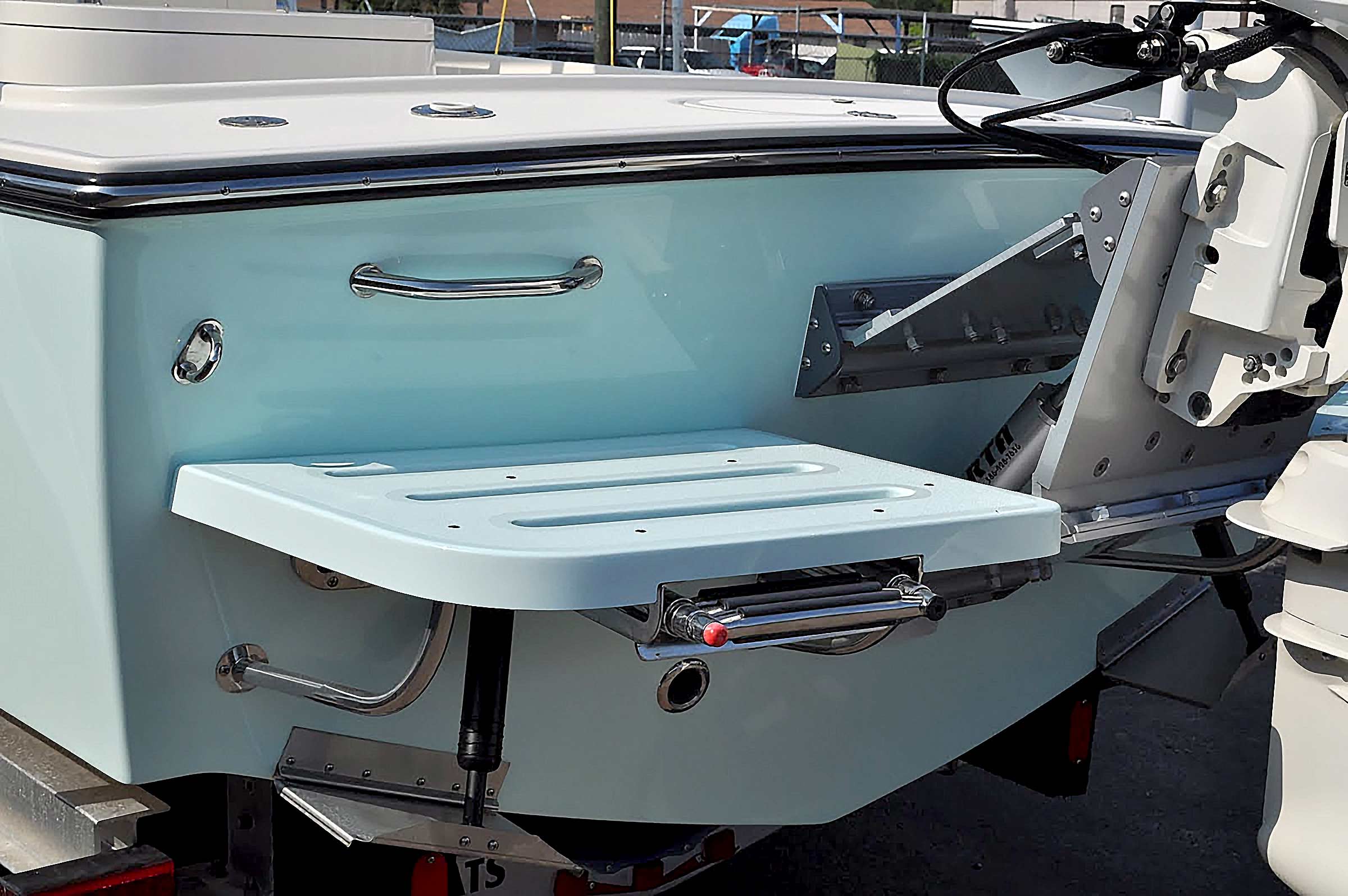 Sheaffer Marine Boat Swim Platform on a S240 Tampa's #1 Boat Builder